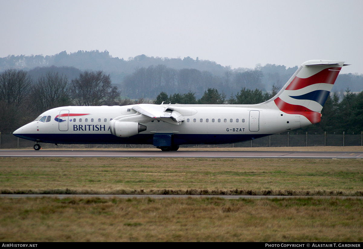 Aircraft Photo of G-BZAT | British Aerospace Avro 146-RJ100 | British Airways | AirHistory.net #821597