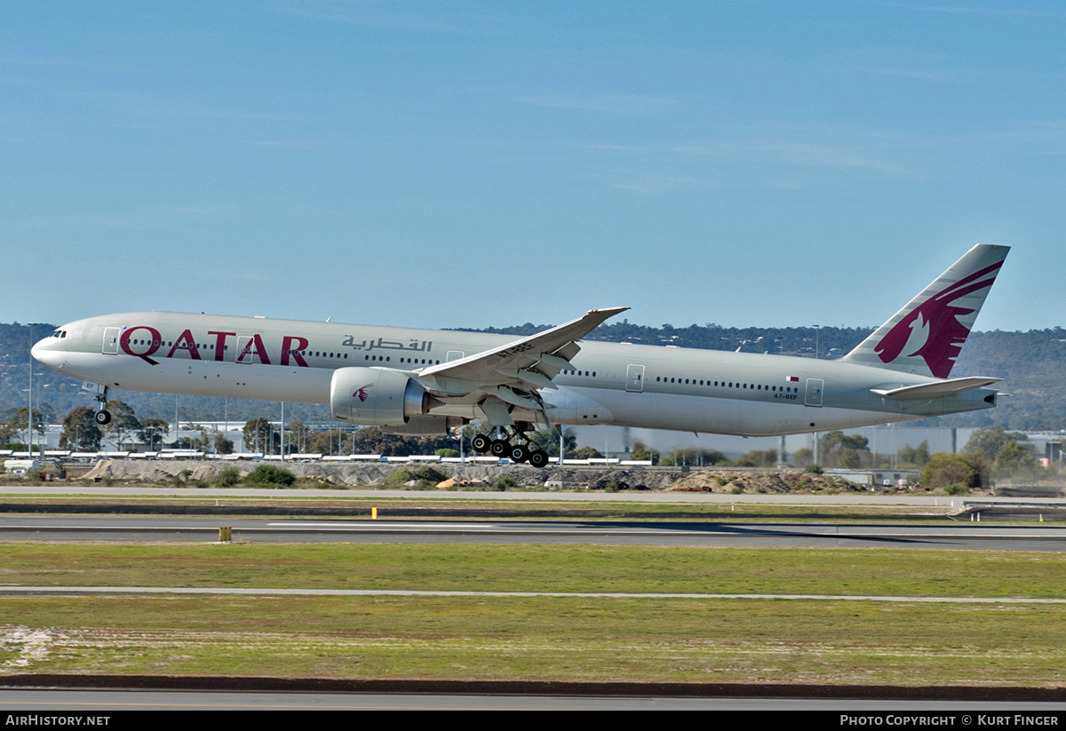 Aircraft Photo of A7-BEF | Boeing 777-3DZ/ER | Qatar Airways | AirHistory.net #821695