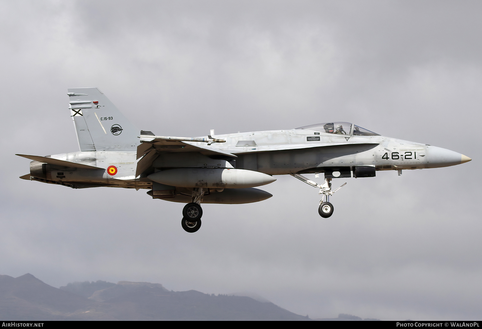 Aircraft Photo of C.15-93 | McDonnell Douglas F/A-18A+ Hornet | Spain - Air Force | AirHistory.net #821850