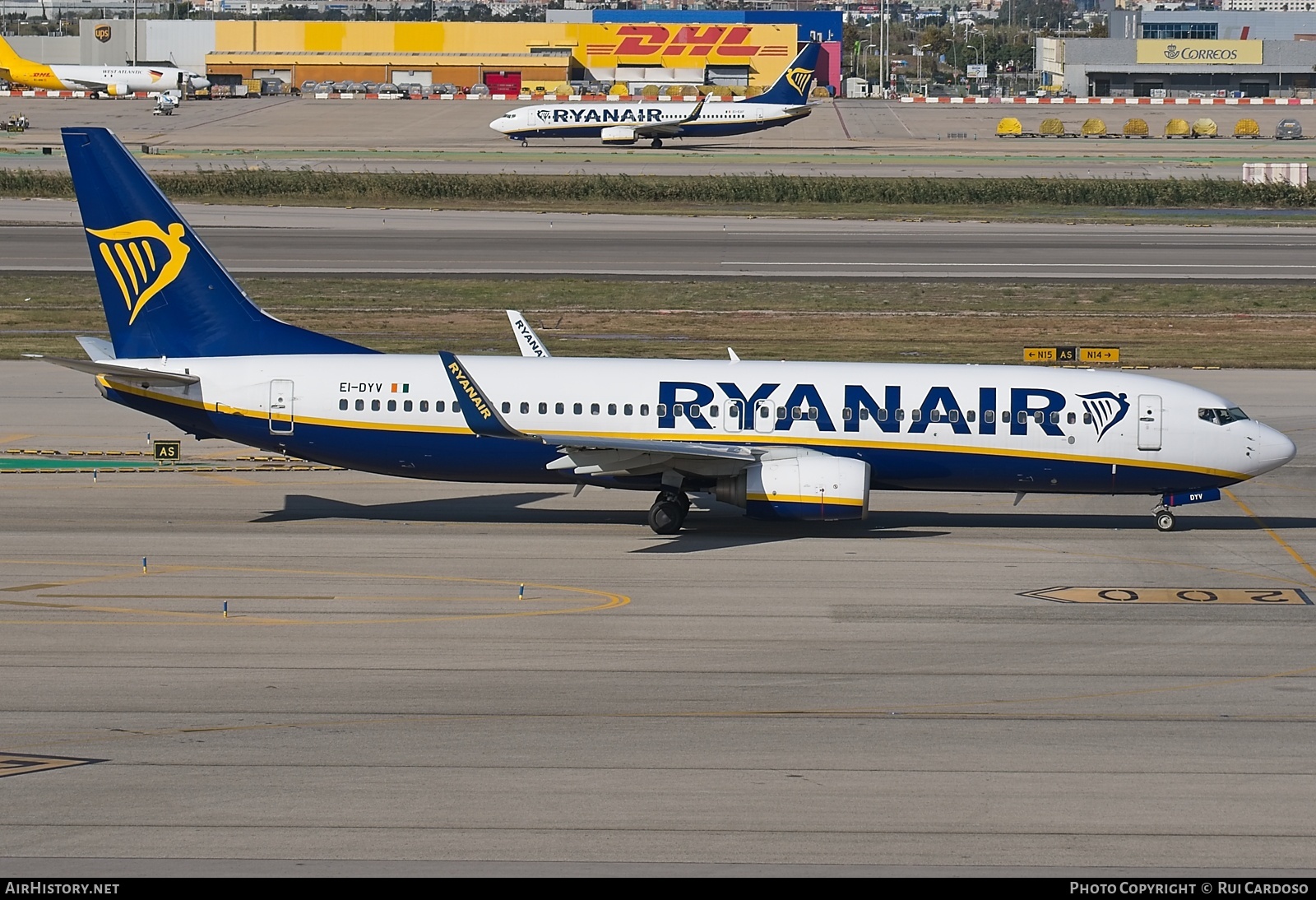 Aircraft Photo of EI-DYV | Boeing 737-8AS | Ryanair | AirHistory.net #821861