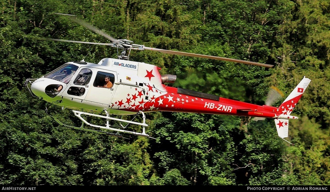 Aircraft Photo of HB-ZNR | Eurocopter AS-350B-3E Ecureuil | Air Glaciers | AirHistory.net #822089