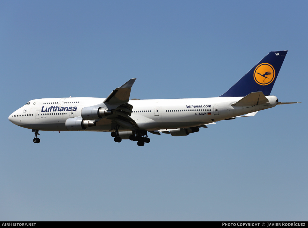 Aircraft Photo of D-ABVK | Boeing 747-430 | Lufthansa | AirHistory.net #822143