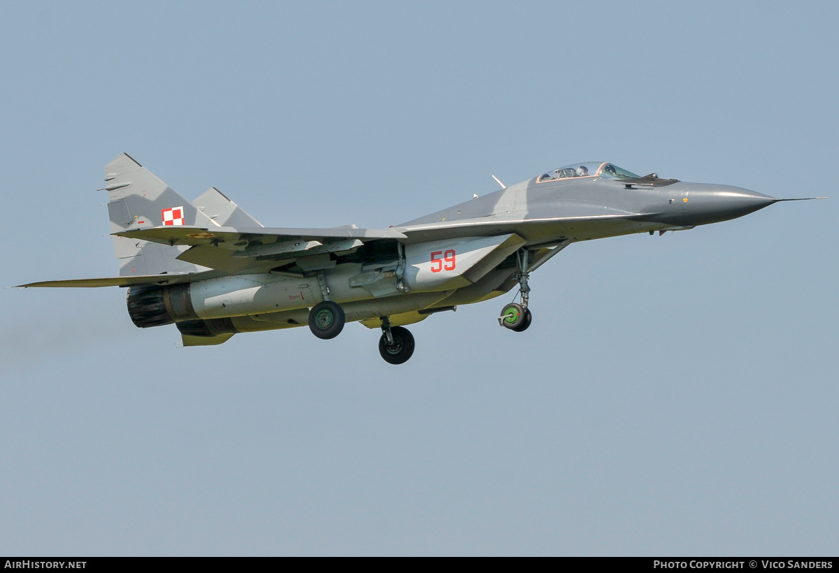 Aircraft Photo of 59 | Mikoyan-Gurevich MiG-29... | Poland - Air Force | AirHistory.net #822147
