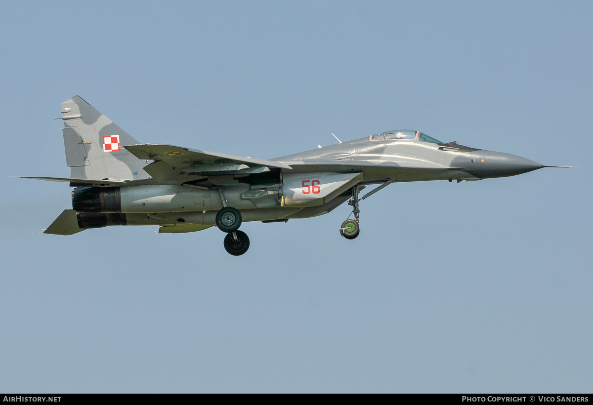Aircraft Photo of 56 | Mikoyan-Gurevich MiG-29A (9-12A) | Poland - Air Force | AirHistory.net #822148