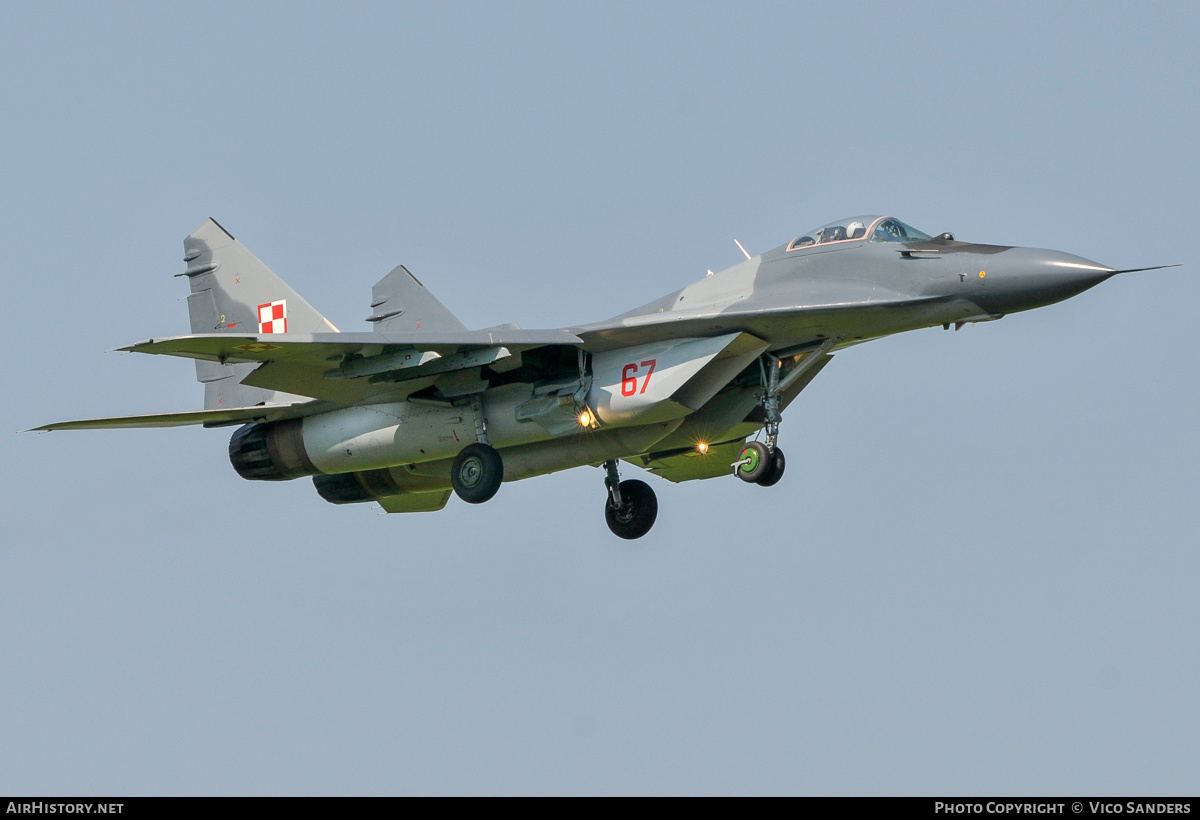 Aircraft Photo of 67 | Mikoyan-Gurevich MiG-29A (9-12A) | Poland - Air Force | AirHistory.net #822149