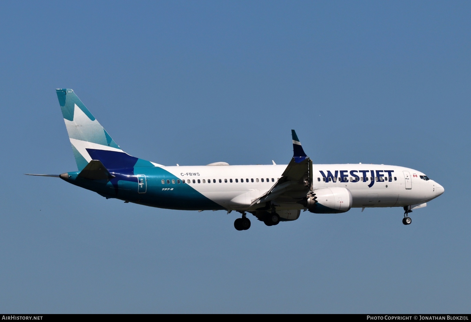 Aircraft Photo of C-FBWS | Boeing 737-8 Max 8 | WestJet | AirHistory.net #822293