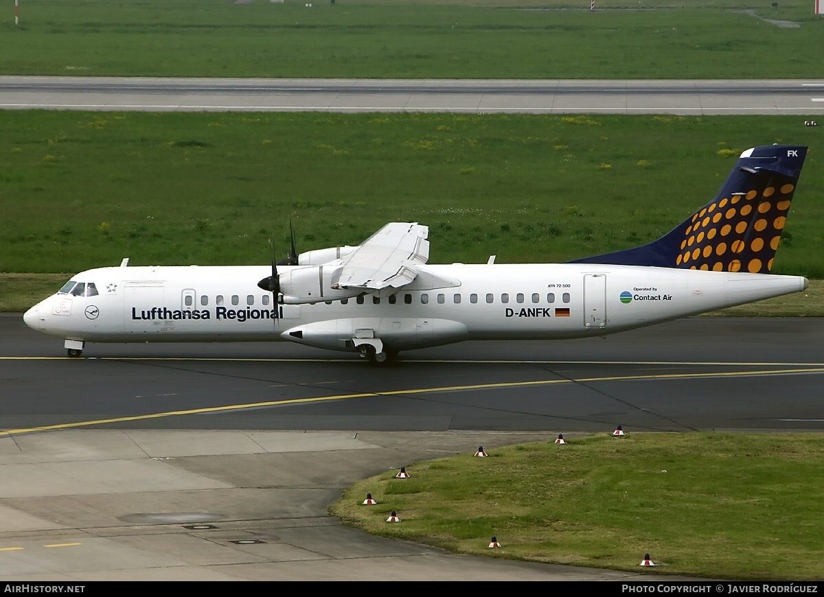 Aircraft Photo of D-ANFK | ATR ATR-72-500 (ATR-72-212A) | Lufthansa Regional | AirHistory.net #822537