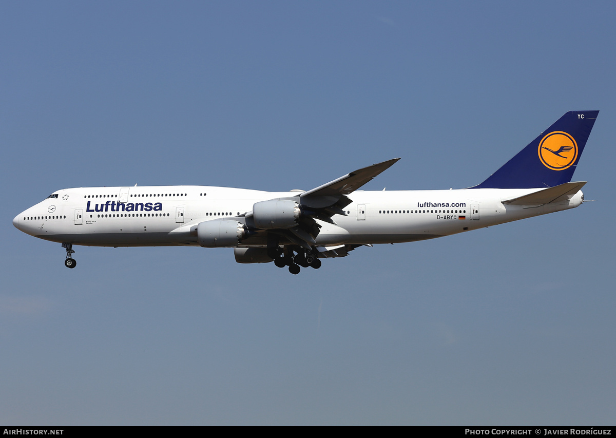 Aircraft Photo of D-ABYC | Boeing 747-830 | Lufthansa | AirHistory.net #822623