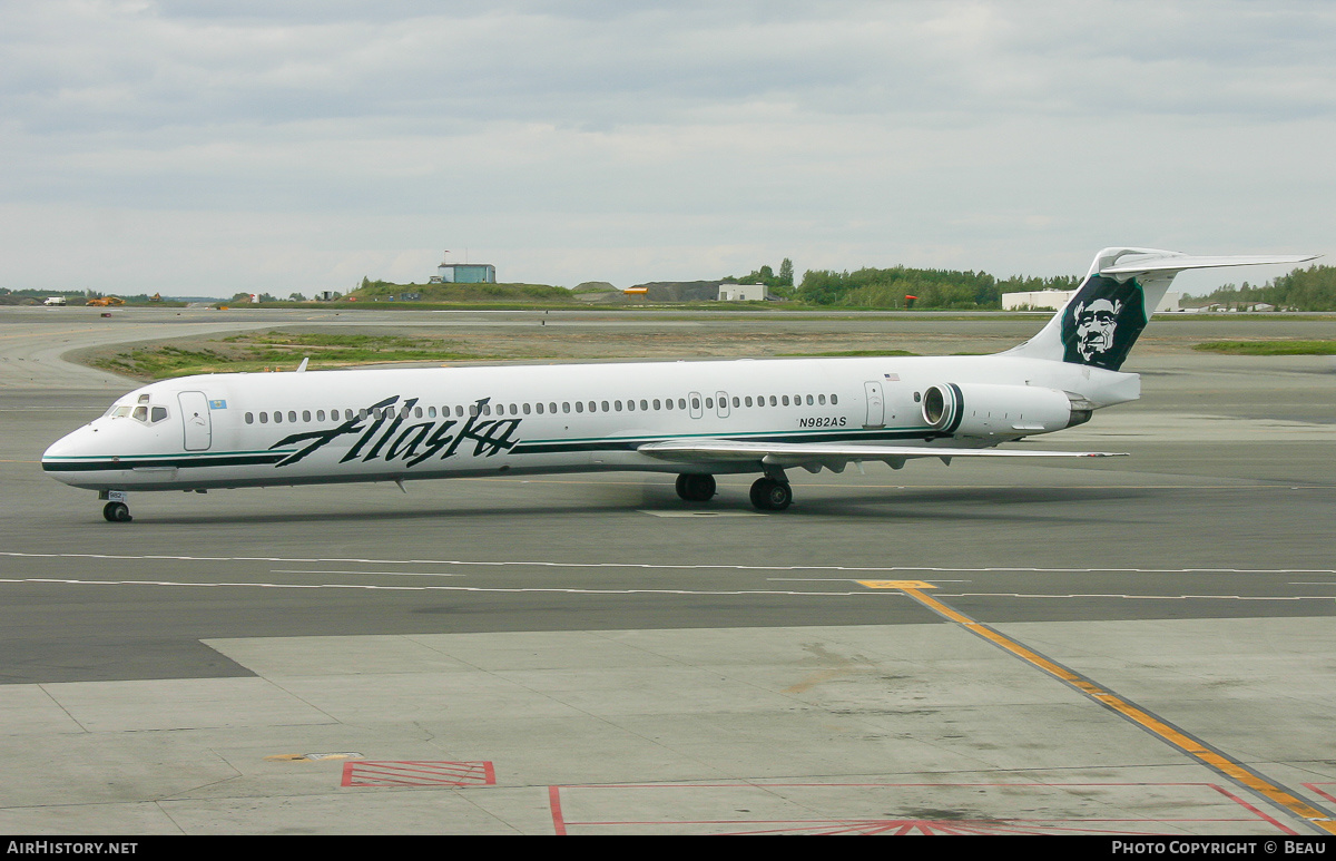 Aircraft Photo of N982AS | McDonnell Douglas MD-83 (DC-9-83) | Alaska Airlines | AirHistory.net #822642