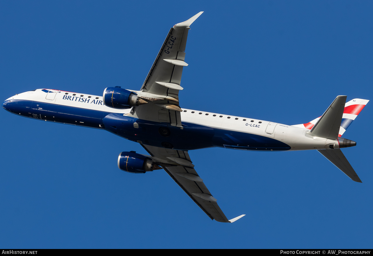 Aircraft Photo of G-LCAC | Embraer 190LR (ERJ-190-100LR) | British Airways | AirHistory.net #822697