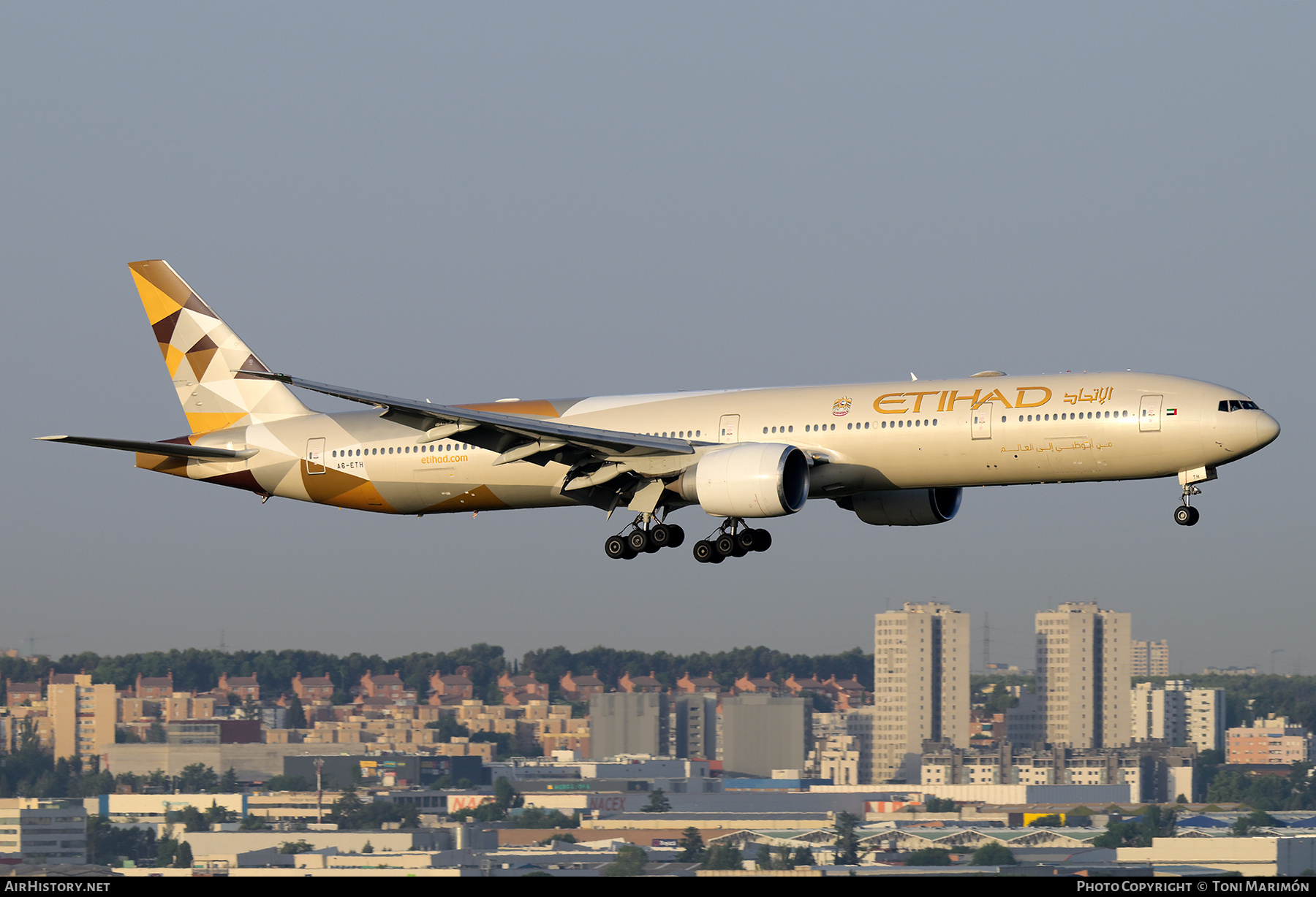 Aircraft Photo of A6-ETH | Boeing 777-3FX/ER | Etihad Airways | AirHistory.net #822736