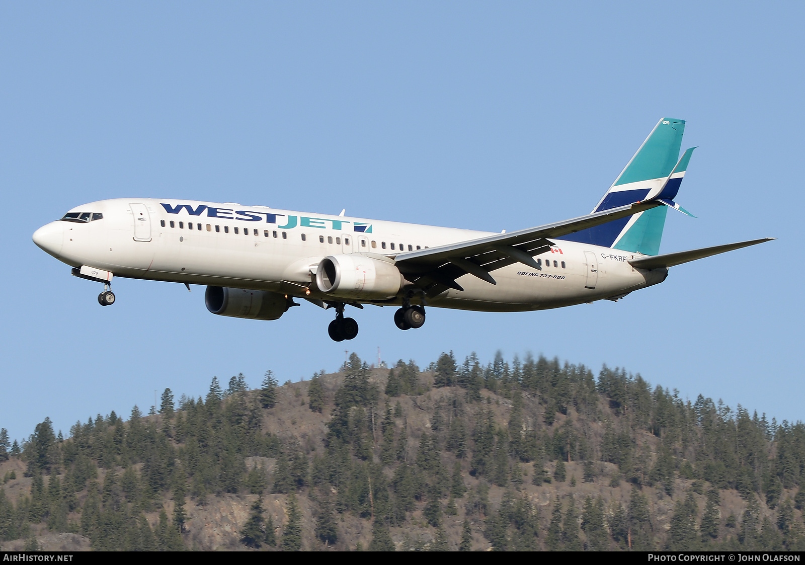Aircraft Photo of C-FKRF | Boeing 737-8CT | WestJet | AirHistory.net #822975