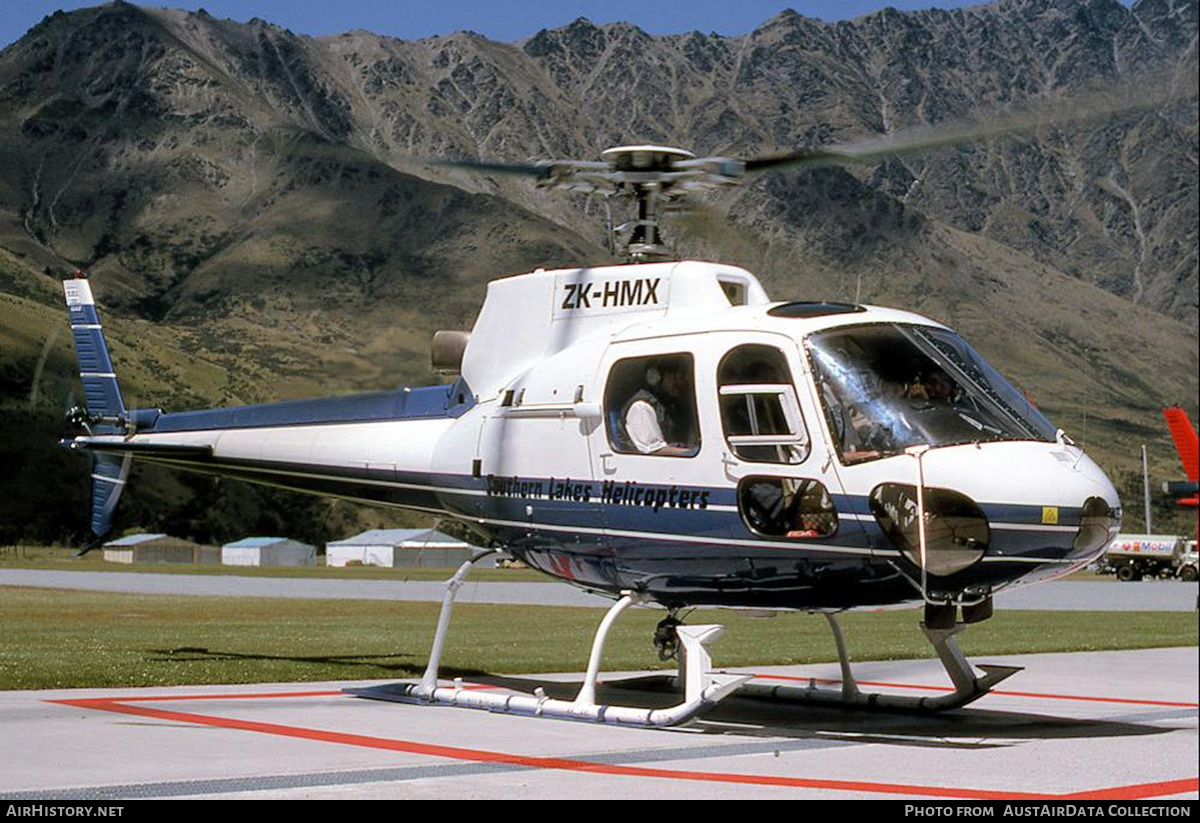 Aircraft Photo of ZK-HMX | Aerospatiale AS-350B Squirrel | Southern Lakes Helicopters | AirHistory.net #822984
