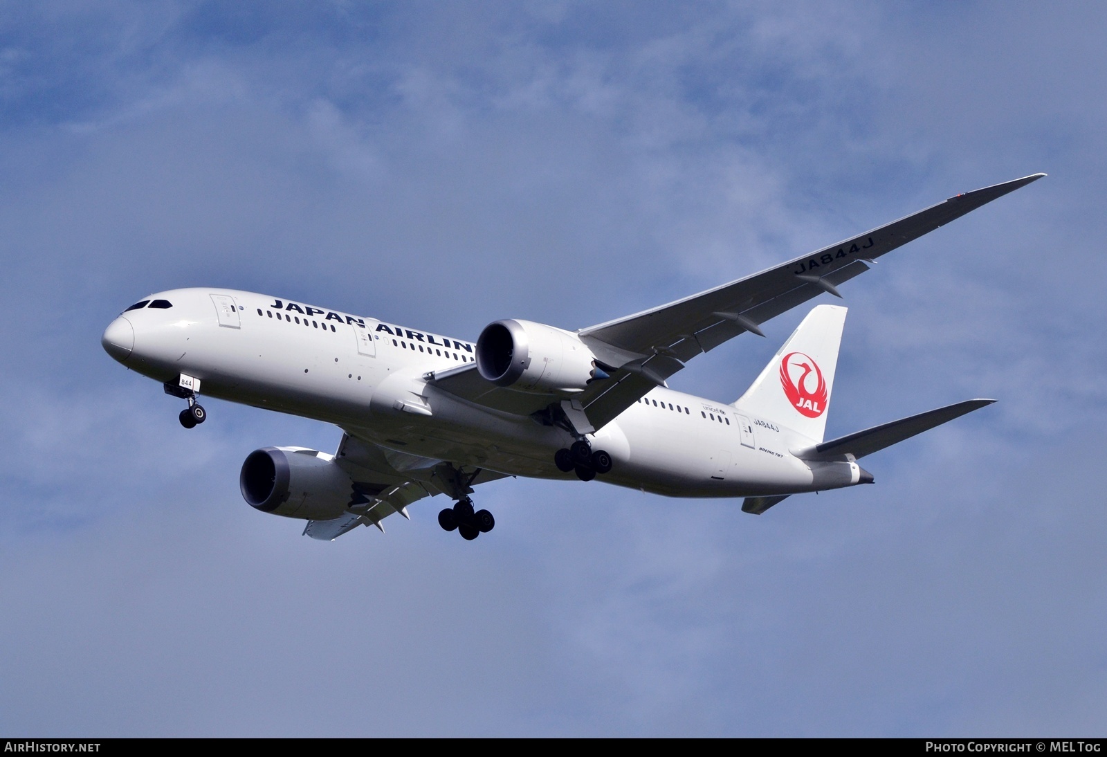 Aircraft Photo of JA844J | Boeing 787-8 Dreamliner | Japan Airlines - JAL | AirHistory.net #823047