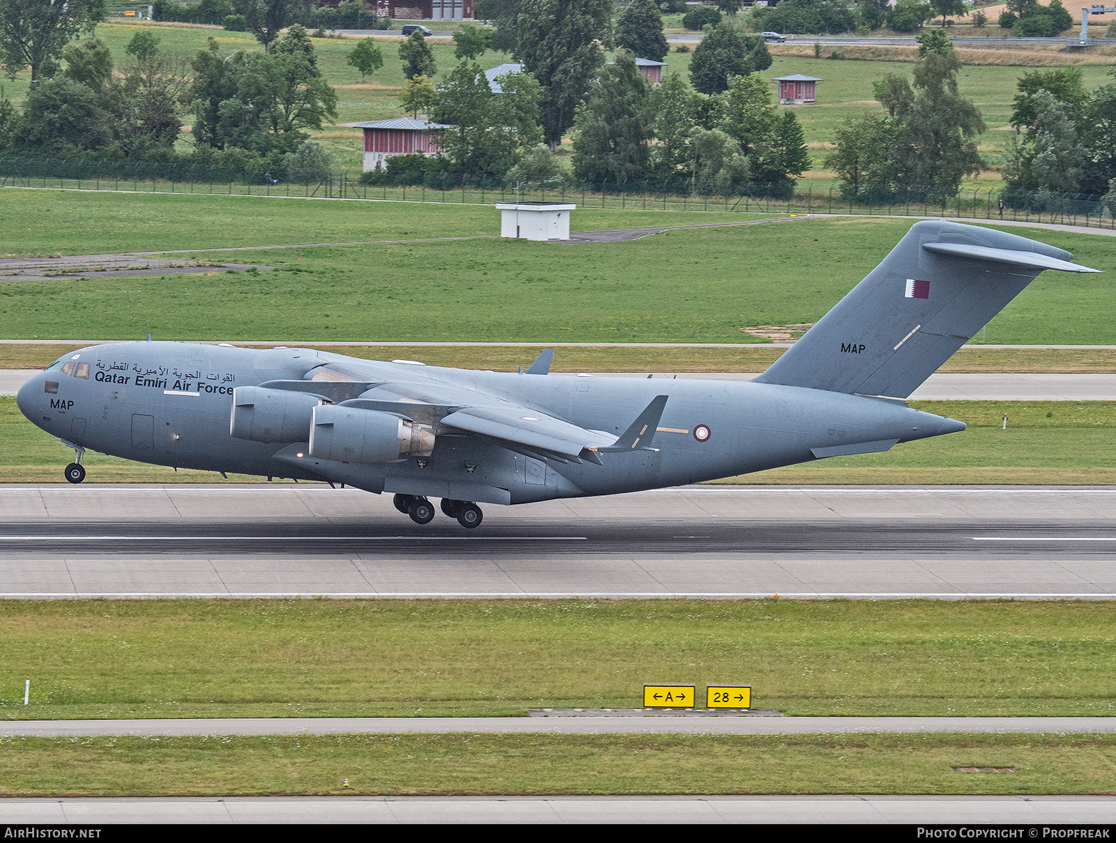Aircraft Photo of A7-MAP / MAP | Boeing C-17A Globemaster III | Qatar - Air Force | AirHistory.net #823151