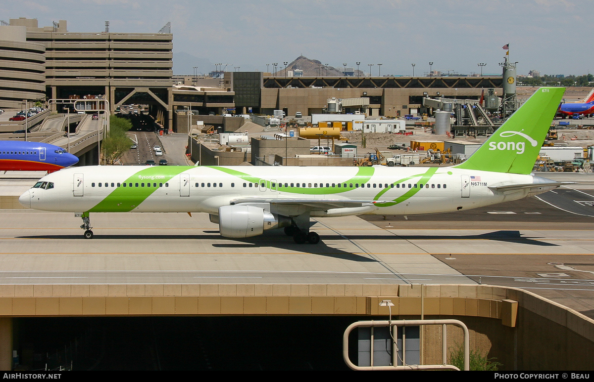 Aircraft Photo of N6711M | Boeing 757-232 | Song | AirHistory.net #823166