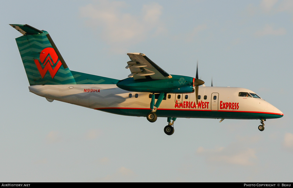 Aircraft Photo of N991HA | De Havilland Canada DHC-8-202 Dash 8 | America West Express | AirHistory.net #823170