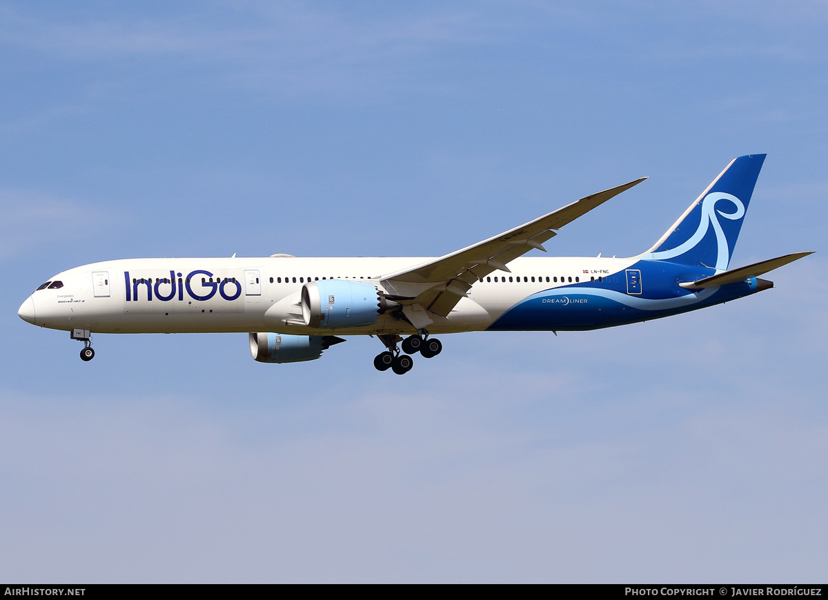Aircraft Photo of LN-FNC | Boeing 787-9 Dreamliner | IndiGo | AirHistory.net #823182