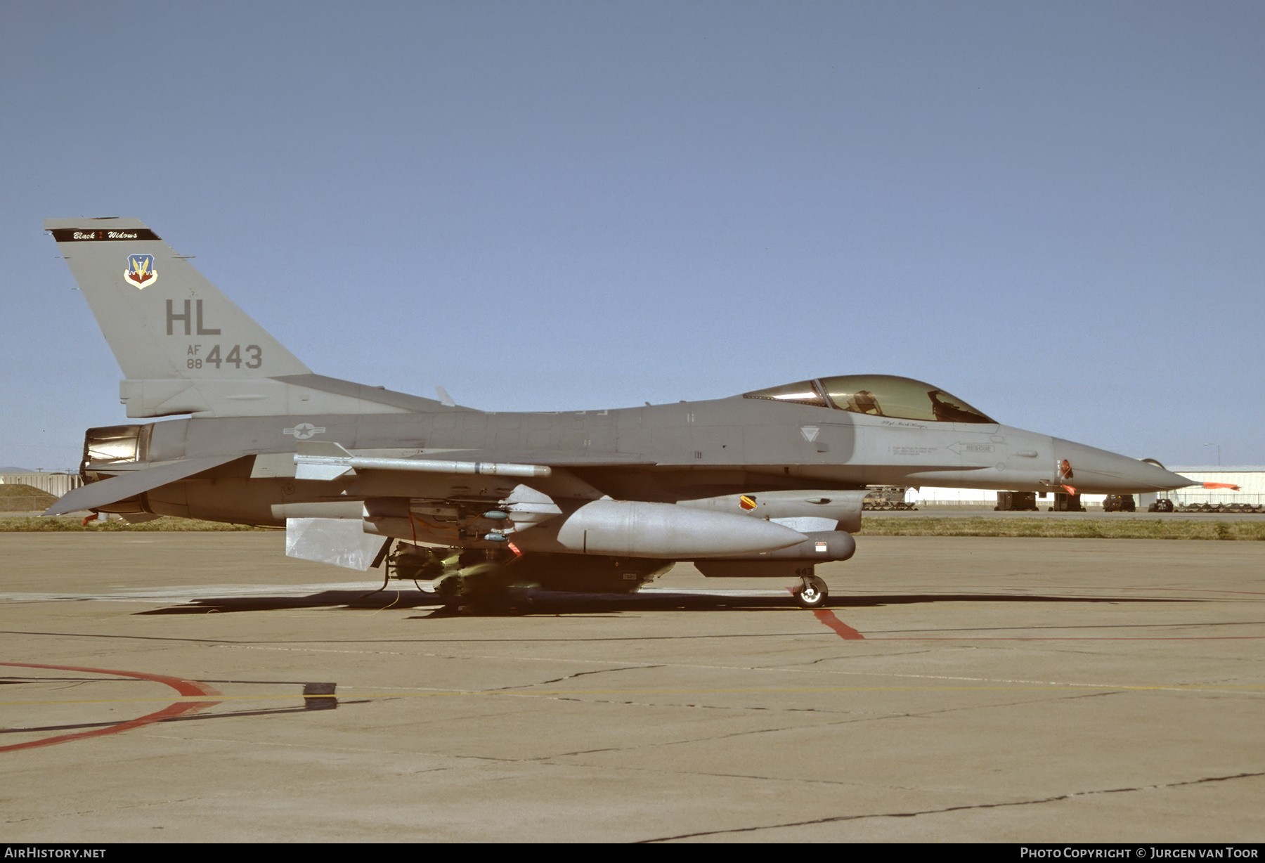 Aircraft Photo of 88-0443 / AF88-443 | General Dynamics F-16CG Fighting Falcon | USA - Air Force | AirHistory.net #823198