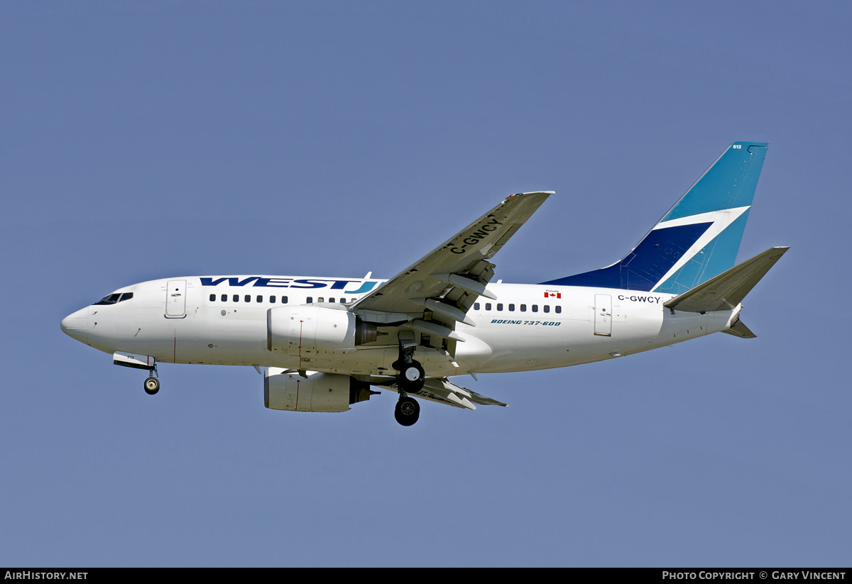 Aircraft Photo of C-GWCY | Boeing 737-6CT | WestJet | AirHistory.net #823214