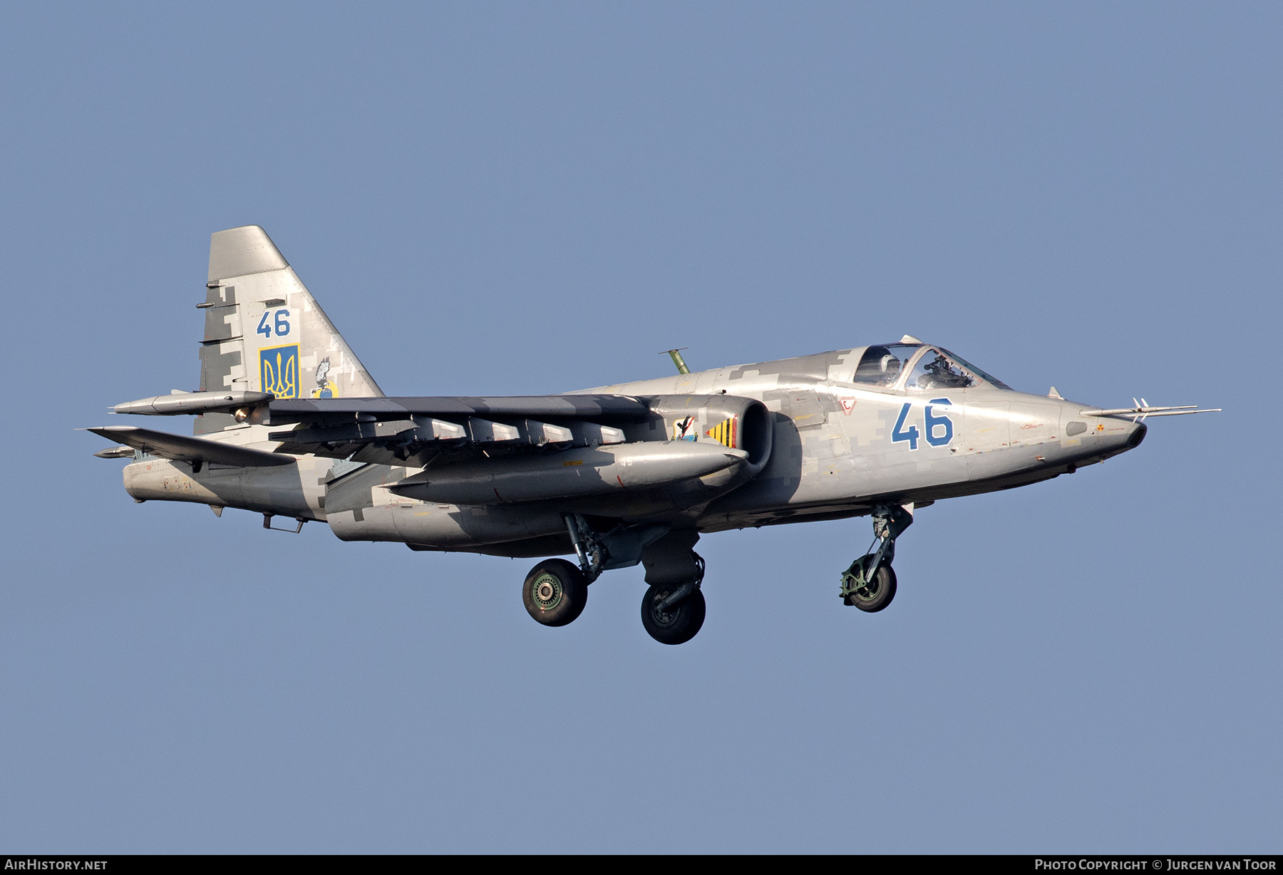 Aircraft Photo of 46 blue | Sukhoi Su-25M1K | Ukraine - Air Force | AirHistory.net #823281