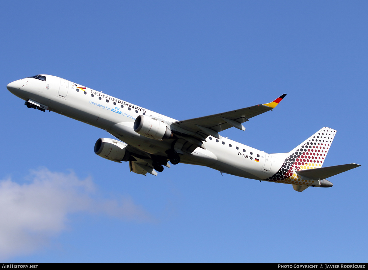 Aircraft Photo of D-AJHW | Embraer 190LR (ERJ-190-100LR) | German Airways | AirHistory.net #823373