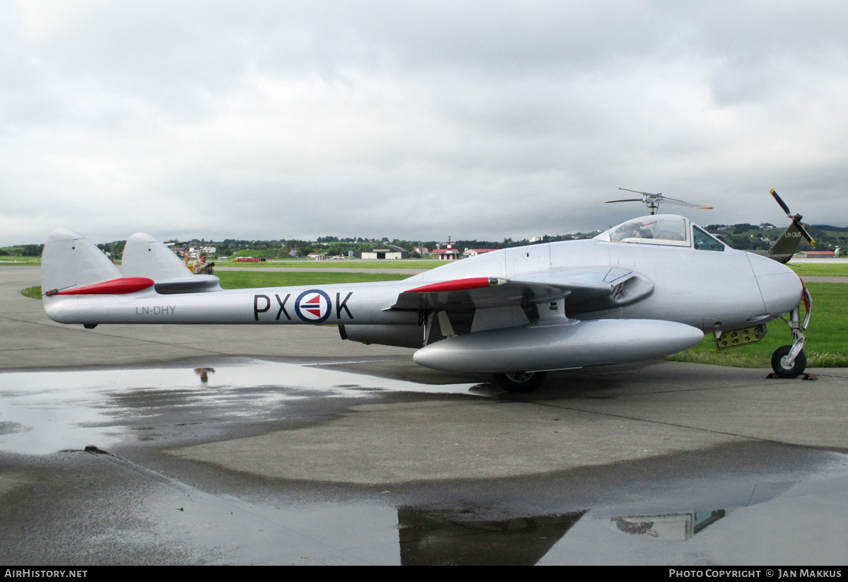 Aircraft Photo of LN-DHY | De Havilland D.H. 100 Vampire FB6 | Norway - Air Force | AirHistory.net #823416