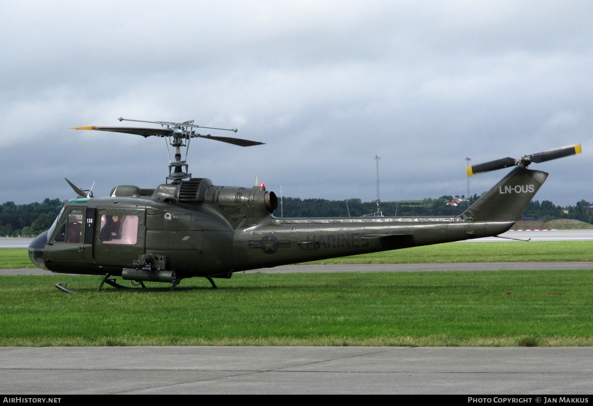Aircraft Photo of LN-OUS / 136 | Bell UH-1E Iroquois | USA - Marines | AirHistory.net #823418