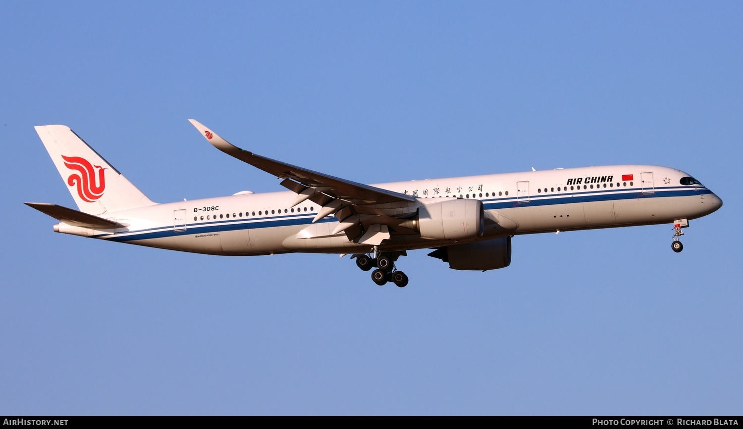 Aircraft Photo of B-308C | Airbus A350-941 | Air China | AirHistory.net #823442