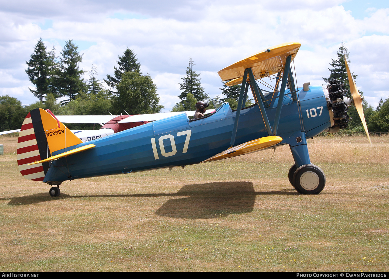 Aircraft Photo of N62658 | Boeing PT-17 Kaydet (A75N1) | USA - Army | AirHistory.net #823545