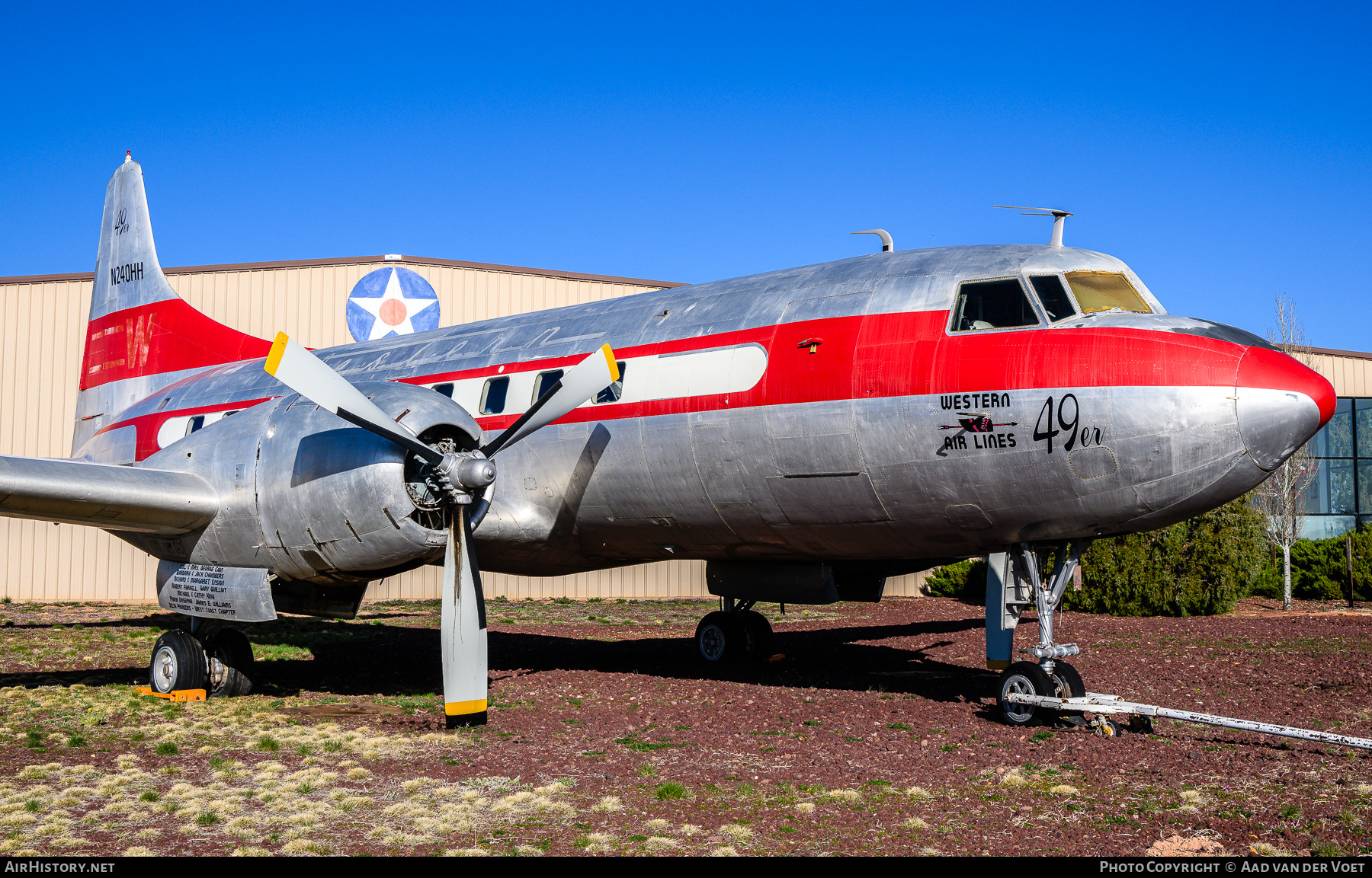 Aircraft Photo of N240HH | Convair 240-1 | Western Air Lines | AirHistory.net #823552