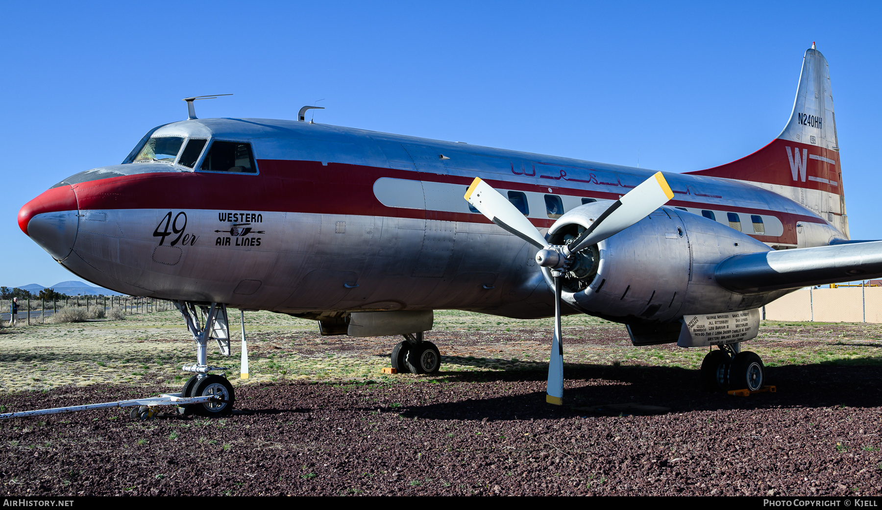 Aircraft Photo of N240HH | Convair 240-1 | Western Air Lines | AirHistory.net #823568