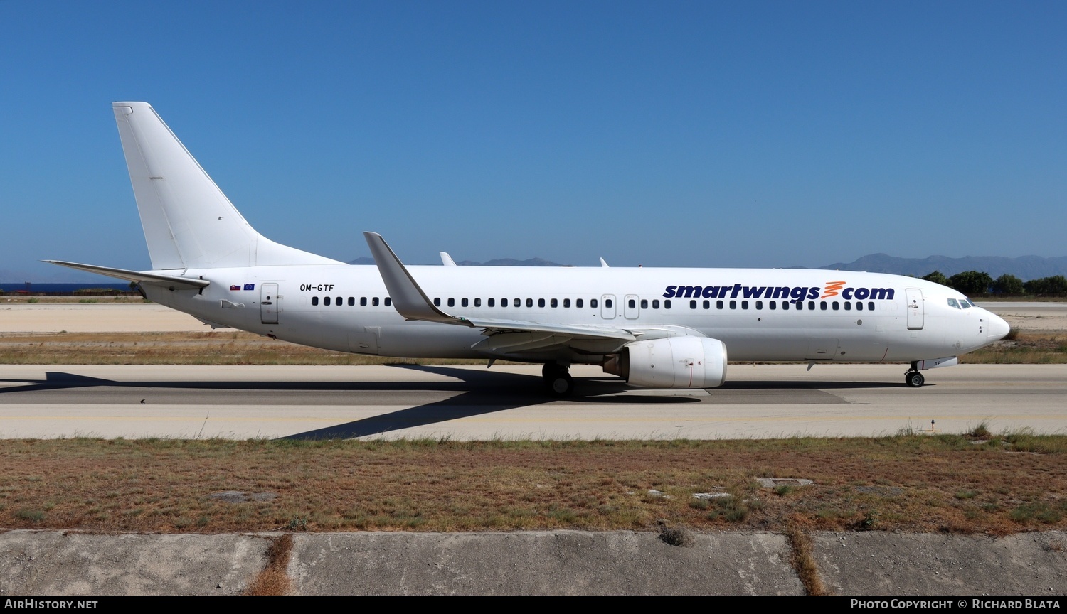 Aircraft Photo of OM-GTF | Boeing 737-86J | Smartwings | AirHistory.net #823675