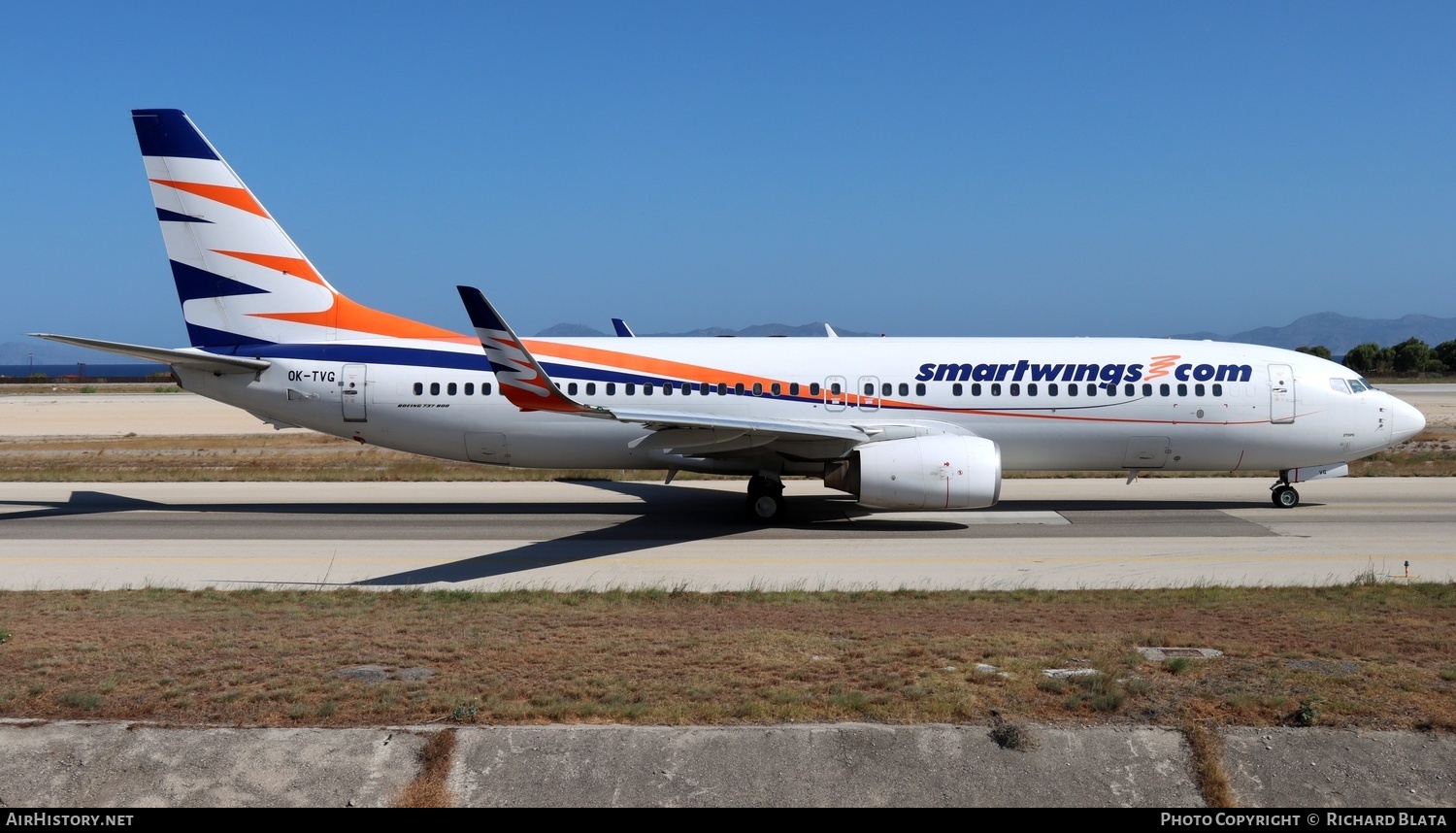 Aircraft Photo of OK-TVG | Boeing 737-8Q8 | Smartwings | AirHistory.net #823709