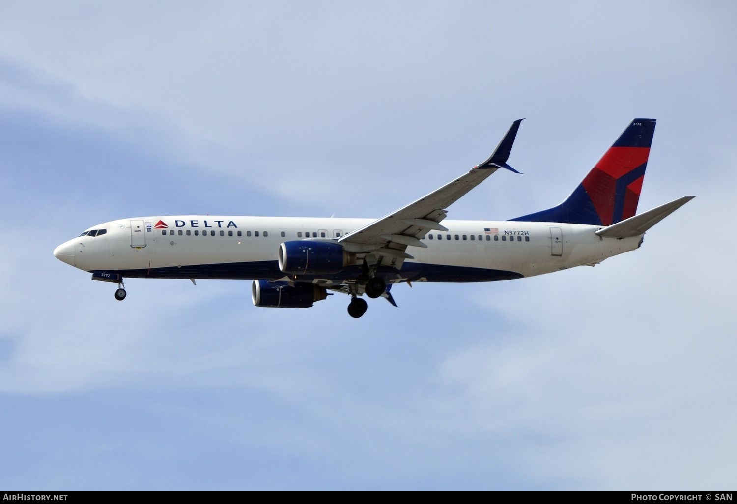 Aircraft Photo of N3772H | Boeing 737-832 | Delta Air Lines | AirHistory.net #823822