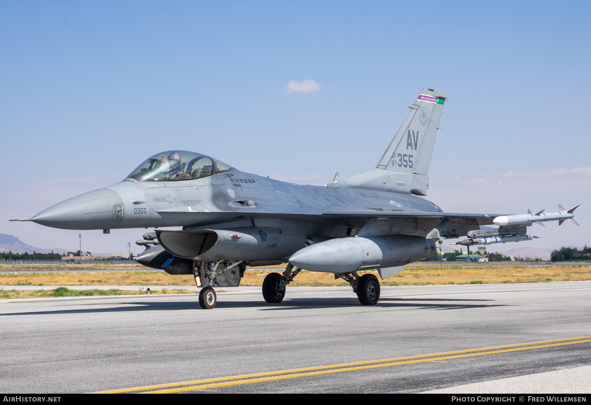Aircraft Photo of 87-0355 / AF87-355 | General Dynamics F-16CM Fighting Falcon | USA - Air Force | AirHistory.net #823835