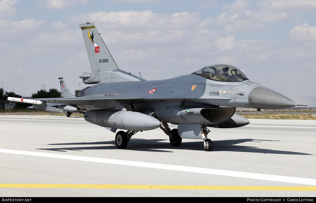 Aircraft Photo of 92-0006 | Lockheed F-16CG Fighting Falcon | Turkey - Air Force | AirHistory.net #823836