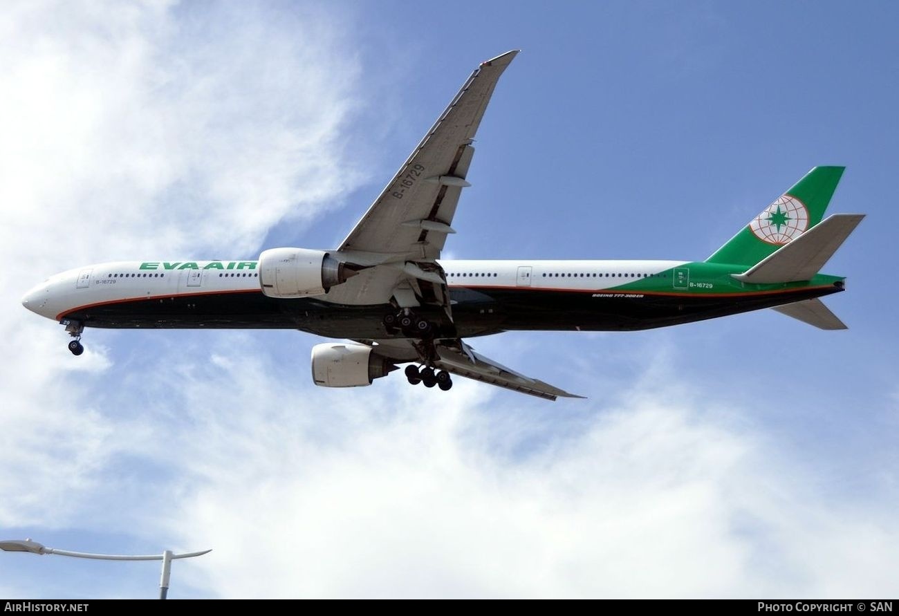 Aircraft Photo of B-16729 | Boeing 777-35E/ER | EVA Air | AirHistory.net #823868