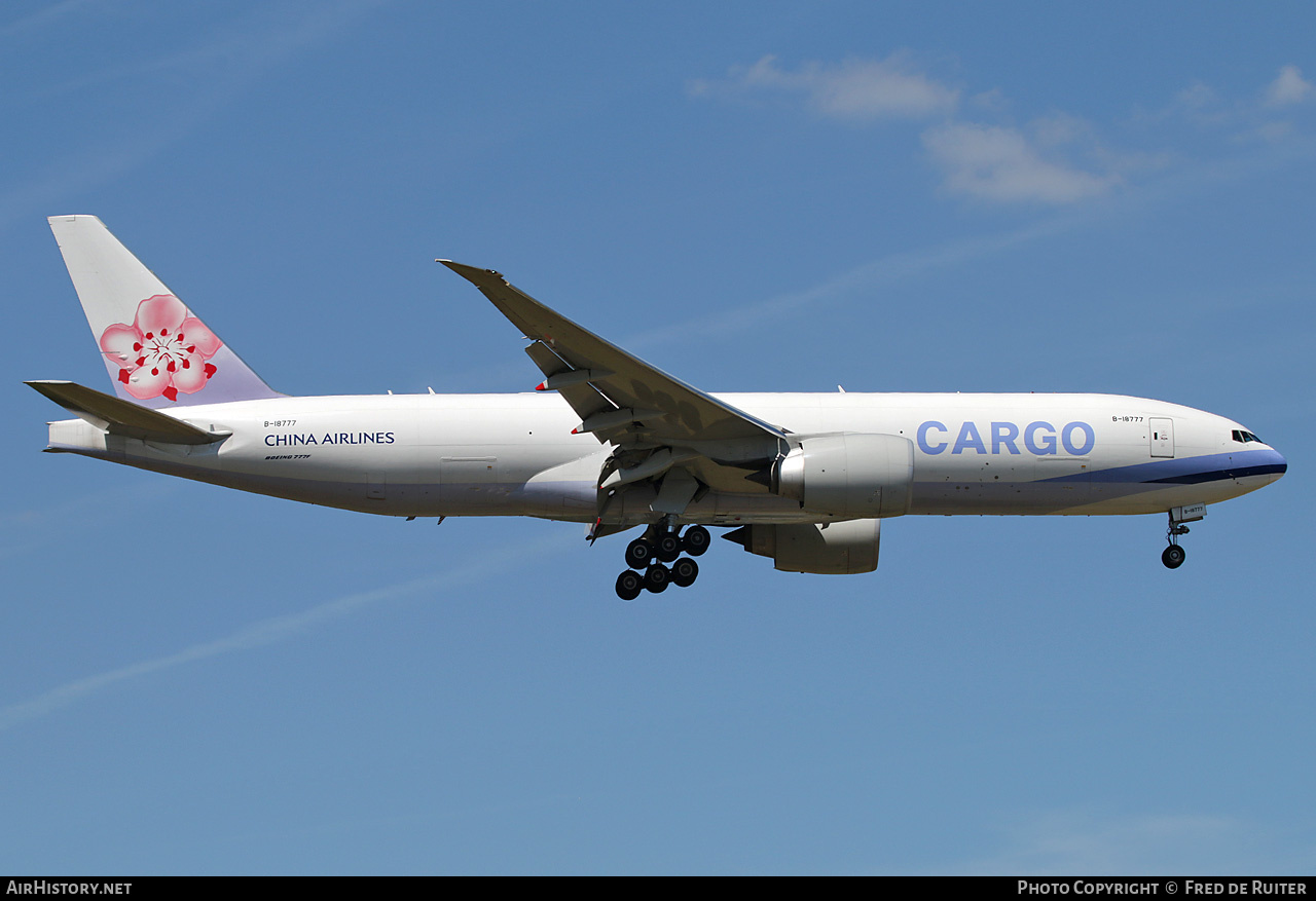 Aircraft Photo of B-18777 | Boeing 777-F | China Airlines Cargo | AirHistory.net #824026