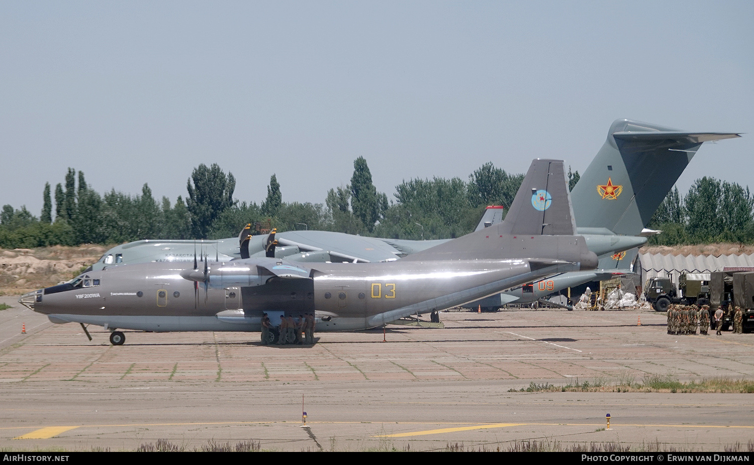 Aircraft Photo of 03 yellow | Shaanxi Y8F-200WA | Kazakhstan - National Guard | AirHistory.net #824050