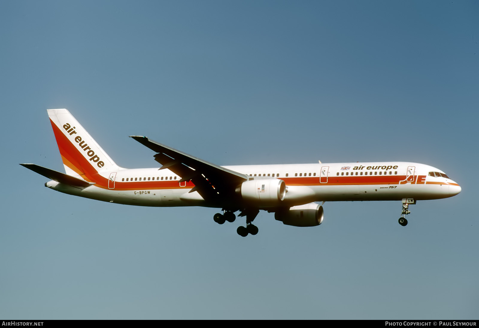 Aircraft Photo of G-BPGW | Boeing 757-236 | Air Europe | AirHistory.net #824076