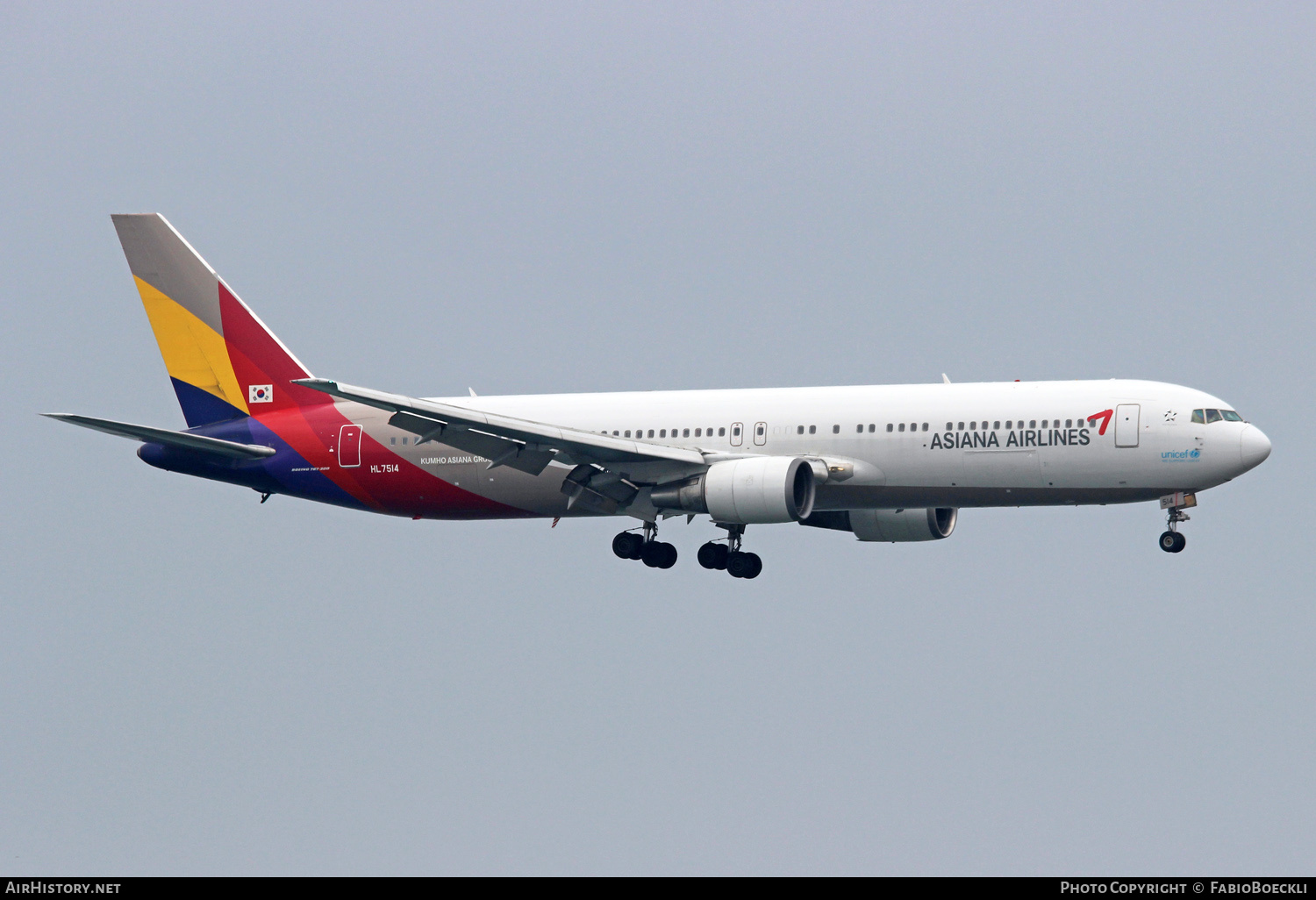 Aircraft Photo of HL7514 | Boeing 767-38E | Asiana Airlines | AirHistory.net #824089