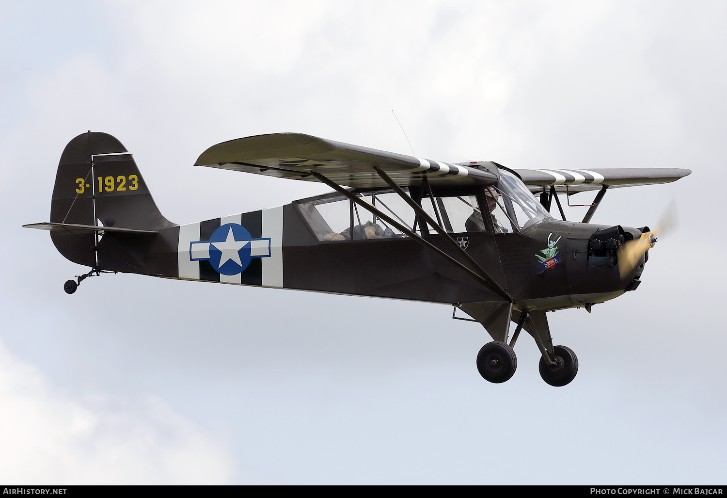 Aircraft Photo of G-BRHP / 3-1923 | Aeronca O-58B Grasshopper | USA - Air Force | AirHistory.net #824171