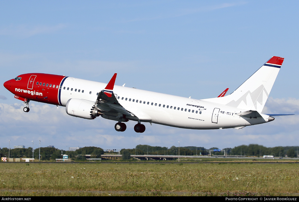 Aircraft Photo of SE-RTT | Boeing 737-8 Max 8 | Norwegian | AirHistory.net #824180