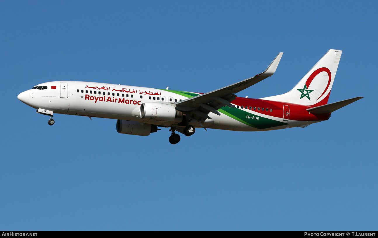 Aircraft Photo of CN-ROK | Boeing 737-8B6 | Royal Air Maroc - RAM | AirHistory.net #824339