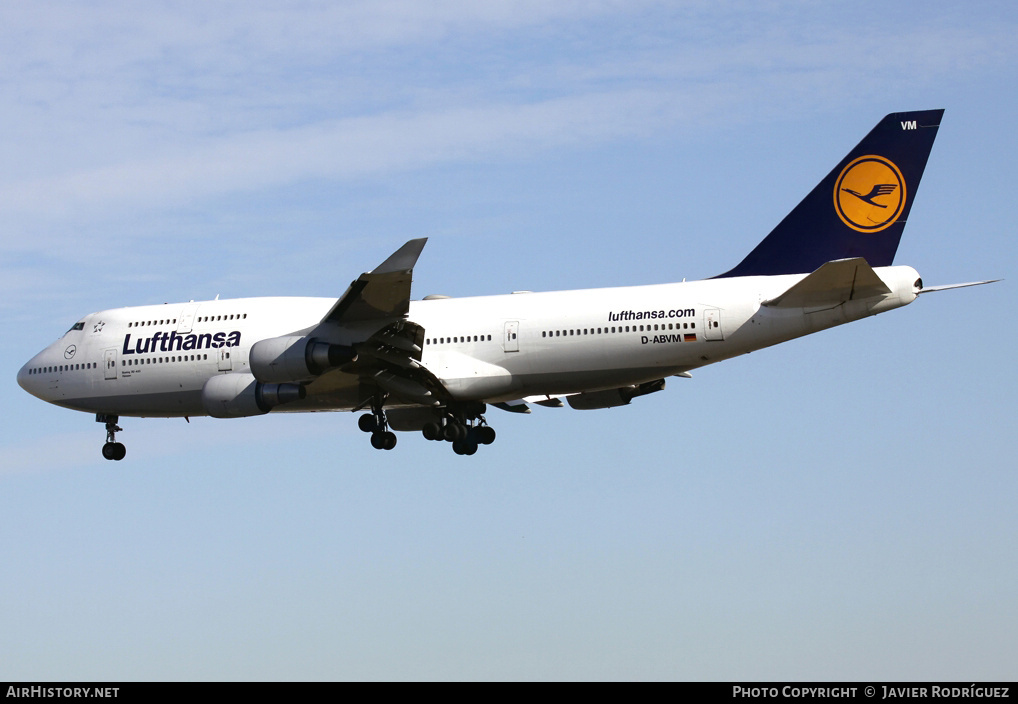 Aircraft Photo of D-ABVM | Boeing 747-430 | Lufthansa | AirHistory.net #824354
