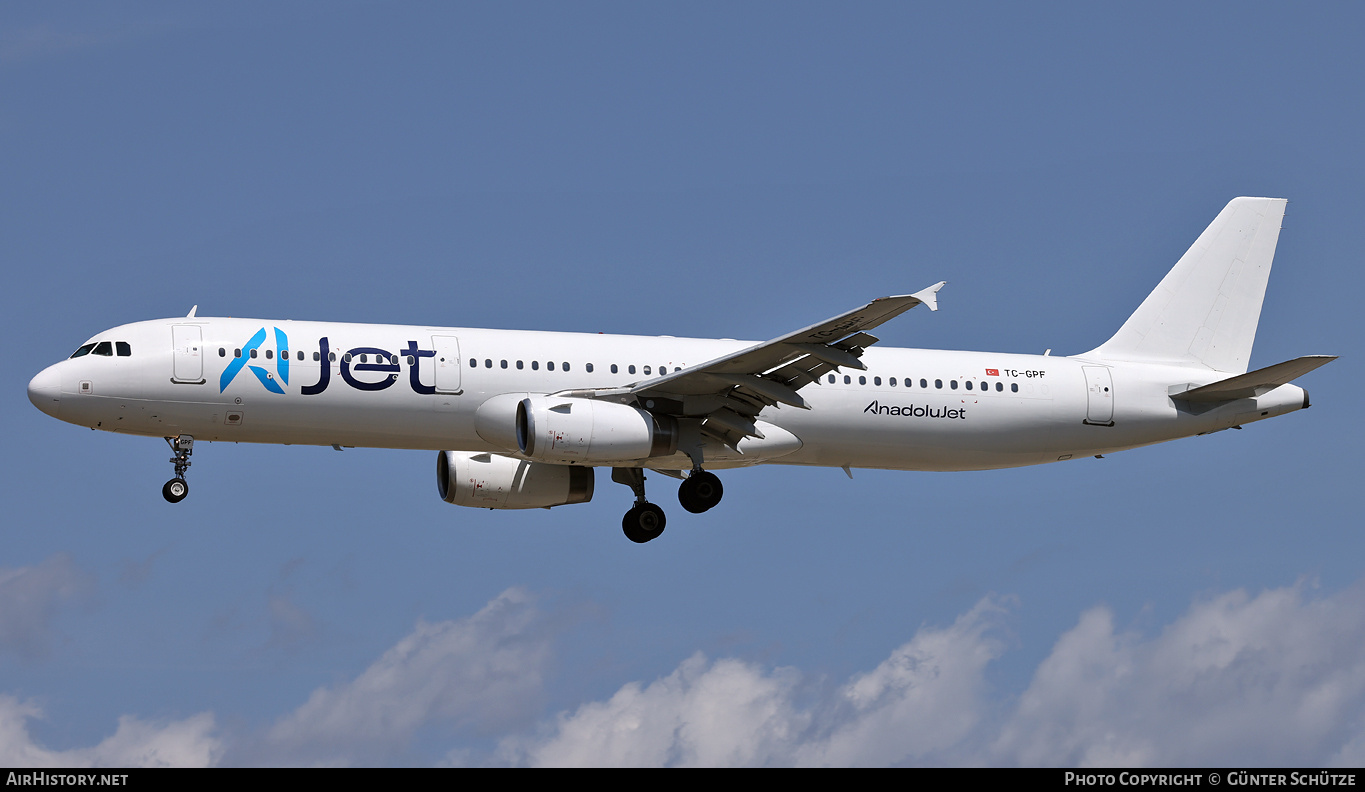 Aircraft Photo of TC-GPF | Airbus A321-231 | AJet - AnadoluJet | AirHistory.net #824370