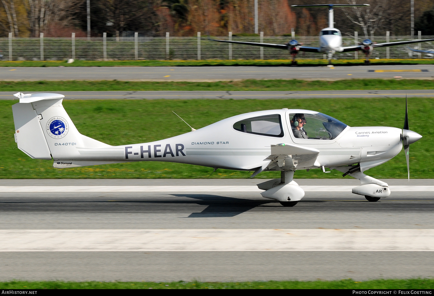 Aircraft Photo of F-HEAR | Diamond DA40D Diamond Star TDI | Cannes Aviation Academy | AirHistory.net #824414