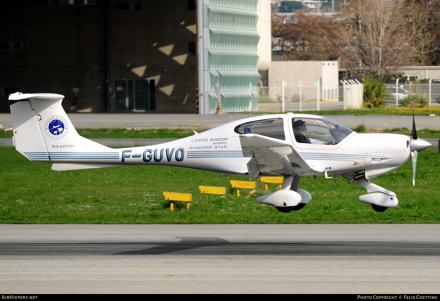 Aircraft Photo of F-GUVO | Diamond DA40D Diamond Star TDI | Cannes Aviation Academy | AirHistory.net #824425