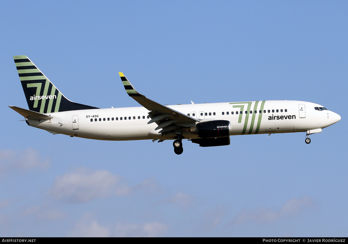 Aircraft Photo of OY-ASG | Boeing 737-8Q8 | Airseven | AirHistory.net #824507
